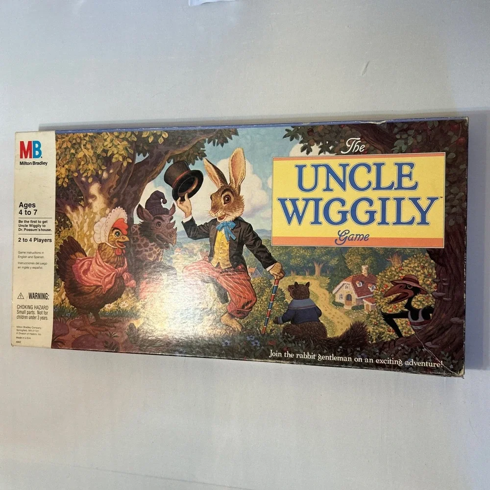 The Uncle Wiggly Game Milton Bradley 1988 Vintage 100% Complete Board Game